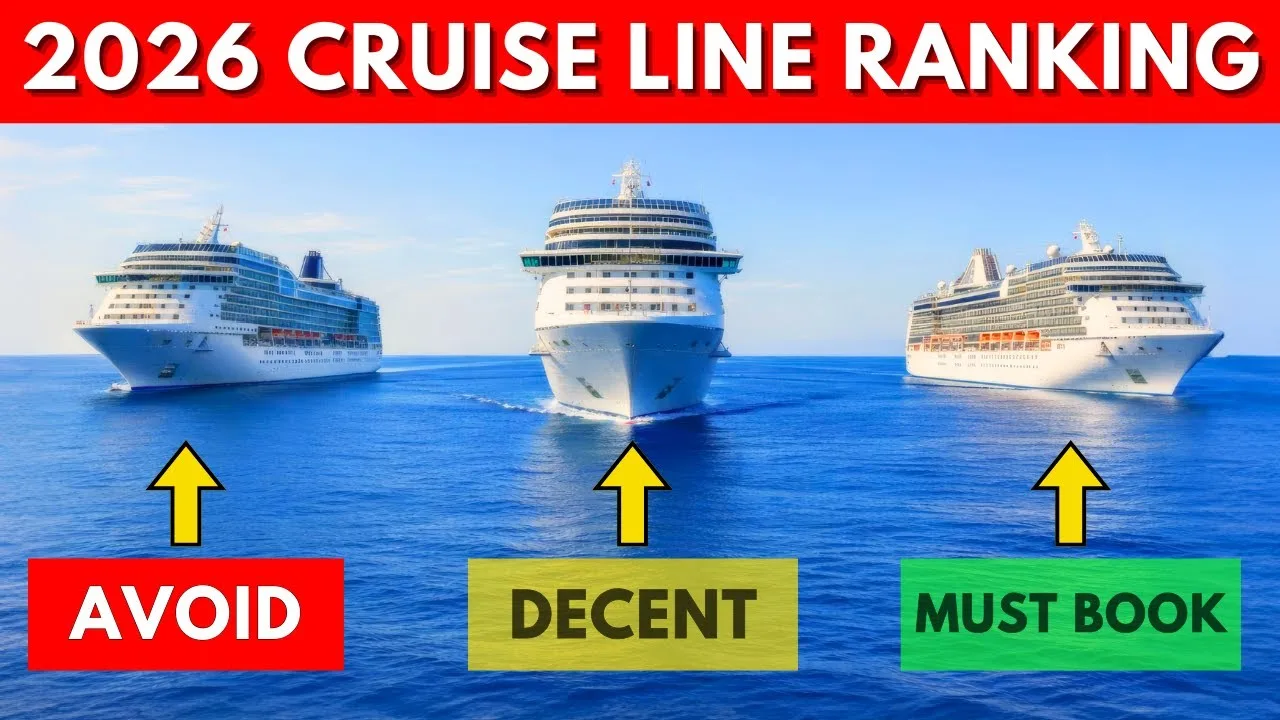 Cruise ships arranged for an at-a-glance comparison.