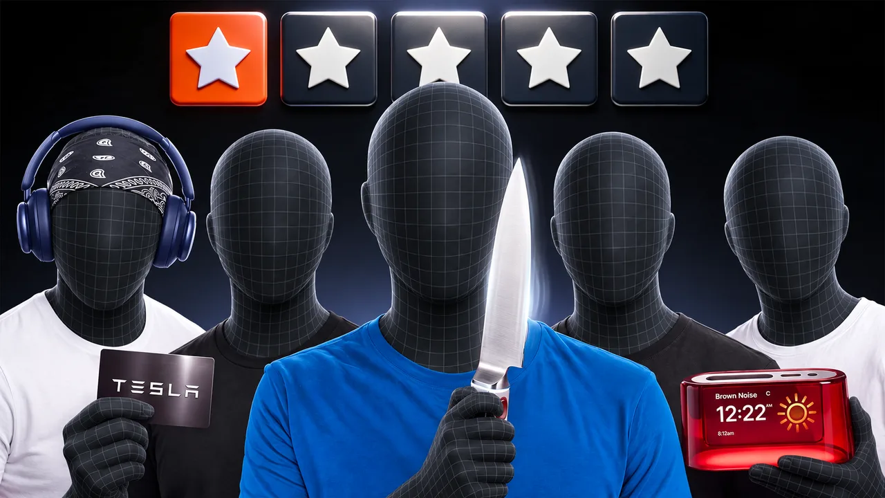 A multi-person lineup introduces a group product test.